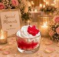 Strawberry Cream Dessert Candle
